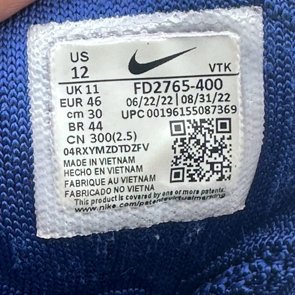 Nike‎ Air Zoom Tempo NEXT Mens US 12 Blue Running Shoes FD2765 400